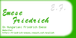emese friedrich business card